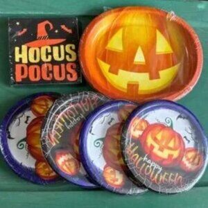 Happy Halloween Party Plates & Napkins Set of 56 Paper Disposable Tableware